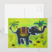 Funny elefant briefkaart (Voorkant / Achterkant)