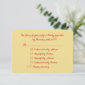 Funny Elegant Custom Holiday kerstparty RSVP (Staand voorkant)