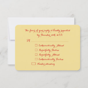 Funny Elegant Custom Holiday kerstparty RSVP Kaartje