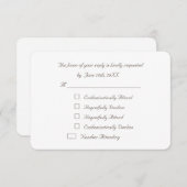 Funny Elegant Custom Party RSVP Invitation Kaart (Voorkant / Achterkant)