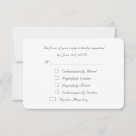 Funny Elegant Custom Party RSVP Invitation Kaart