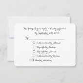 Funny Elegant Custom Party RSVP Invitation Kaart (Voorkant)
