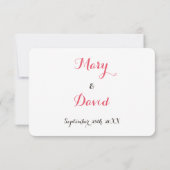 Funny Elegant Custom Wedding RSVP Invitation Kaart (Achterkant)