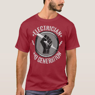 Funny -elektricien 2e generatie cadeautjes t-shirt