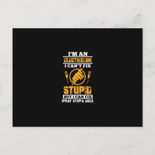Funny elektriciens voor mannen Ik ben elektricien  Briefkaart