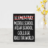 Funny Elementary School Afstuderen 6th Grade Gradu Kaart (Gele Bloem)