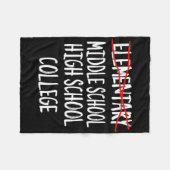 Funny Elementary School Afstuderen T-shirt 6e klas Fleece Deken (Voorkant (Horizontaal))