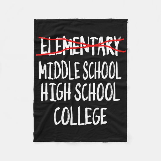 Funny Elementary School Afstuderen T-shirt 6e klas Fleece Deken (Voorkant)