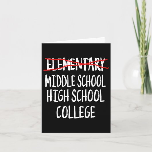 Funny Elementary School Afstuderen T-shirt 6e klas Kaart (Voorkant)