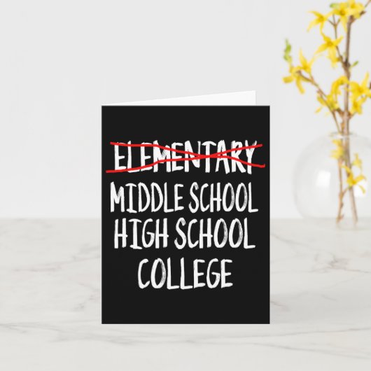 Funny Elementary School Afstuderen T-shirt 6e klas Kaart (Gele Bloem)