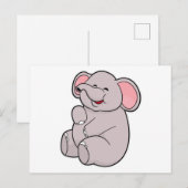 Funny Elephant Briefkaart (Voorkant / Achterkant)