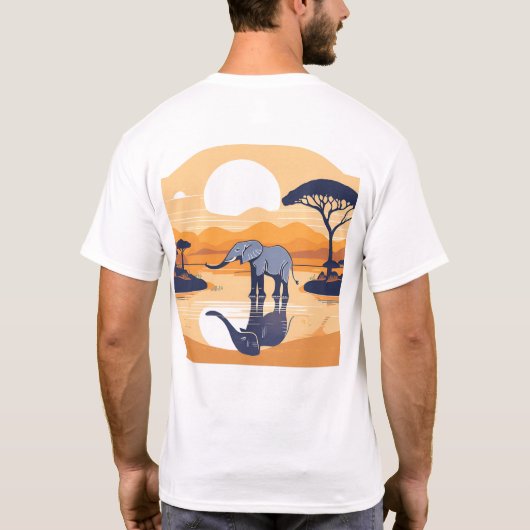 Funny Elephant Design T-shirt (Achterkant)