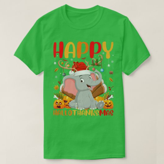 Funny Elephant Dierenvriend Cute Elephant HelloTha T-shirt (Design voorkant)