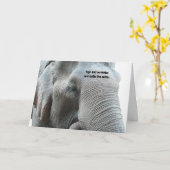 Funny Elephant for Ageing Senior Birthday Kaart (Gele Bloem)