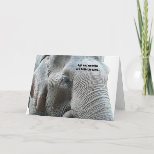 Funny Elephant for Ageing Senior Birthday Kaart (Voorkant)