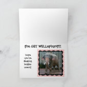 Funny Elephant Get Well Kaart, krijg een goede oli Kaart (Binnen)