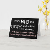 Funny Elephant Get Well Kaart, krijg een goede oli Kaart (Gele Bloem)