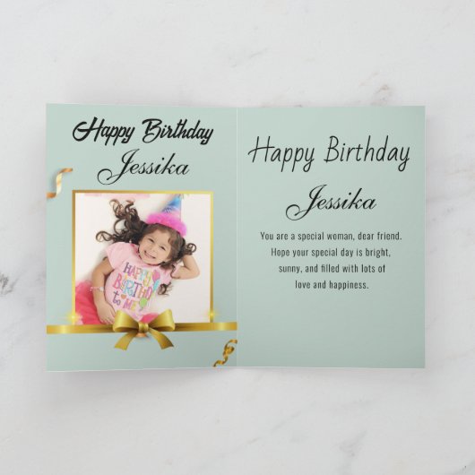 Funny Elephant Happy Birthday Kaart (Binnen)