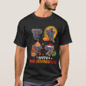 Funny Elephant Happy HalloBedankt Mas kerstcadeau T-shirt (Voorkant)