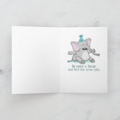 Funny Elephant in Room Birthday Kaart (Binnen)