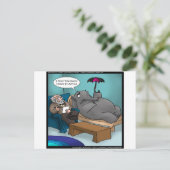 Funny Elephant in Therapie Briefkaart (Staand voorkant)