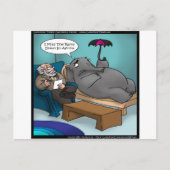 Funny Elephant in Therapie Briefkaart (Voorkant)