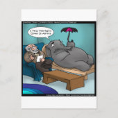 Funny Elephant in Therapie Briefkaart (Voorkant)