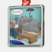 Funny Elephant in Therapie Metalen Ornament (Links)