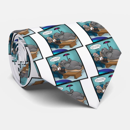 Funny Elephant in Therapie Stropdas (Opgerold)