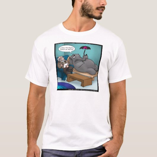 Funny Elephant in Therapie T-shirt (Voorkant)