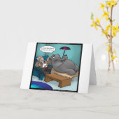 Funny Elephant in Therapy Kaarten T - shirts (Gele Bloem)