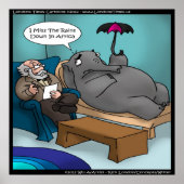 Funny Elephant in Therapy Poster (Voorkant)