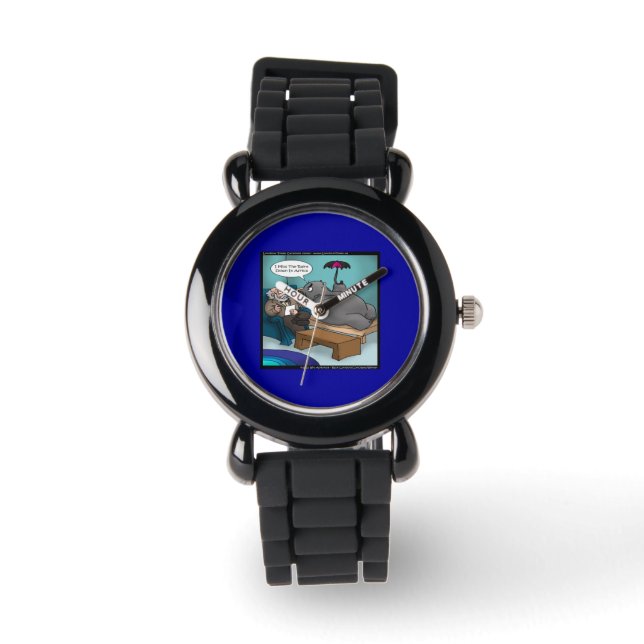 Funny Elephant in Therapy Watch Horloge (Voorkant)
