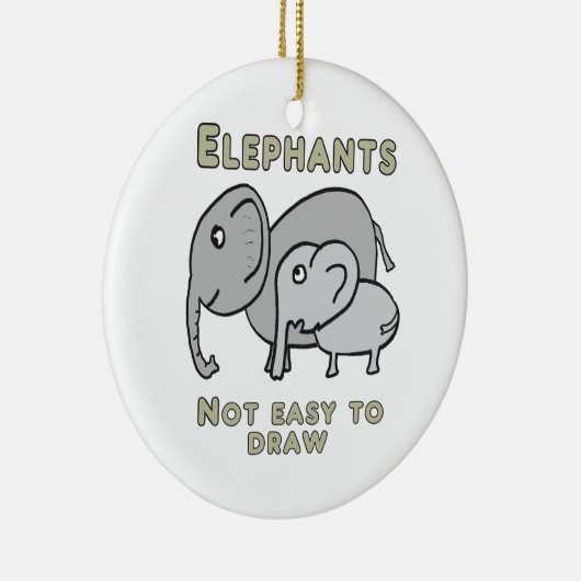 Funny Elephants Keramisch Ornament (Rechts)