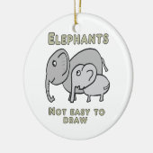 Funny Elephants Keramisch Ornament (Links)