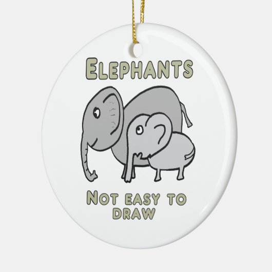 Funny Elephants Keramisch Ornament (Links)