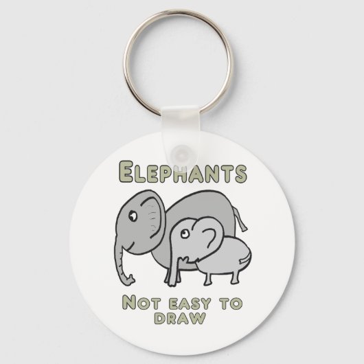 Funny Elephants Sleutelhanger (Voorkant)