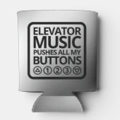 Funny Elevator Music Pusht Al mijn Buttonnen Blikjeskoeler (Achterkant)