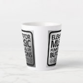 Funny Elevator Music Pusht Al mijn Buttonnen Latte Mok (Voorkant)