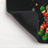 Funny Elf Astronaut With Planets Christmas Pjs For Muismat (Hoek)