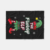 Funny Elf Christmas Pajamas Pjs Matching Family Gr Fleece Deken (Voorkant (Horizontaal))