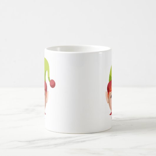 Funny Elf Face kerstMok Koffiemok (Center)