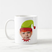 Funny Elf Face kerstMok Koffiemok (Links)