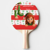 Funny Elf Face & Legs | North Pole Fun Christmas  Tafeltennisbatje (Voorkant)