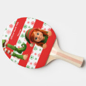 Funny Elf Face & Legs | North Pole Fun Christmas  Tafeltennisbatje (Zijkant)