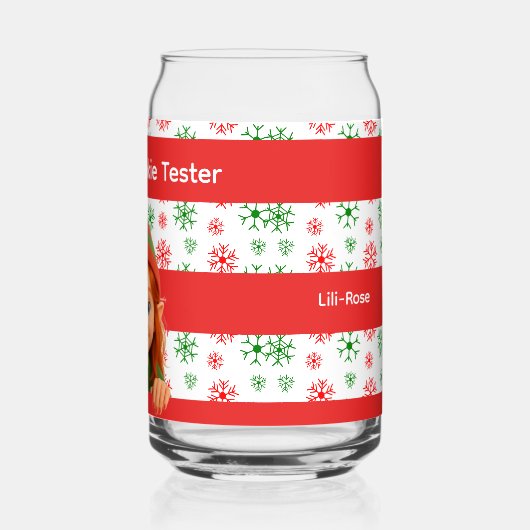 Funny Elf Faces & Legs | North Pole Fun Christmas Blikvorm Glas (Links)