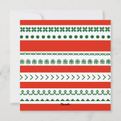 Funny Elf Familie van Vijf Foto Rood Kerst Feestdagenkaart (Achterkant)