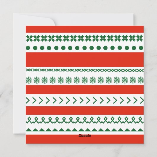 Funny Elf Familie van Vijf Foto Rood Kerst Feestdagenkaart (Achterkant)