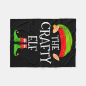Funny Elf Family Christmas Crafty Elf Sweater Matc Fleece Deken (Voorkant (Horizontaal))