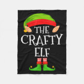 Funny Elf Family Christmas Crafty Elf Sweater Matc Fleece Deken (Voorkant)